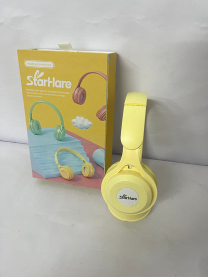 StarHare Upgraded Hybrid Noise Cancelling Headphones with Transparent Modes Wireless Bluetooth with Mic Deep Bass Soft-Earpads Hi-Fi Audio Comfortable Fit Long Playtime for Home Office Travel Over Ear Yellow