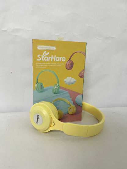 StarHare Upgraded Hybrid Noise Cancelling Headphones with Transparent Modes Wireless Bluetooth with Mic Deep Bass Soft-Earpads Hi-Fi Audio Comfortable Fit Long Playtime for Home Office Travel Over Ear Yellow