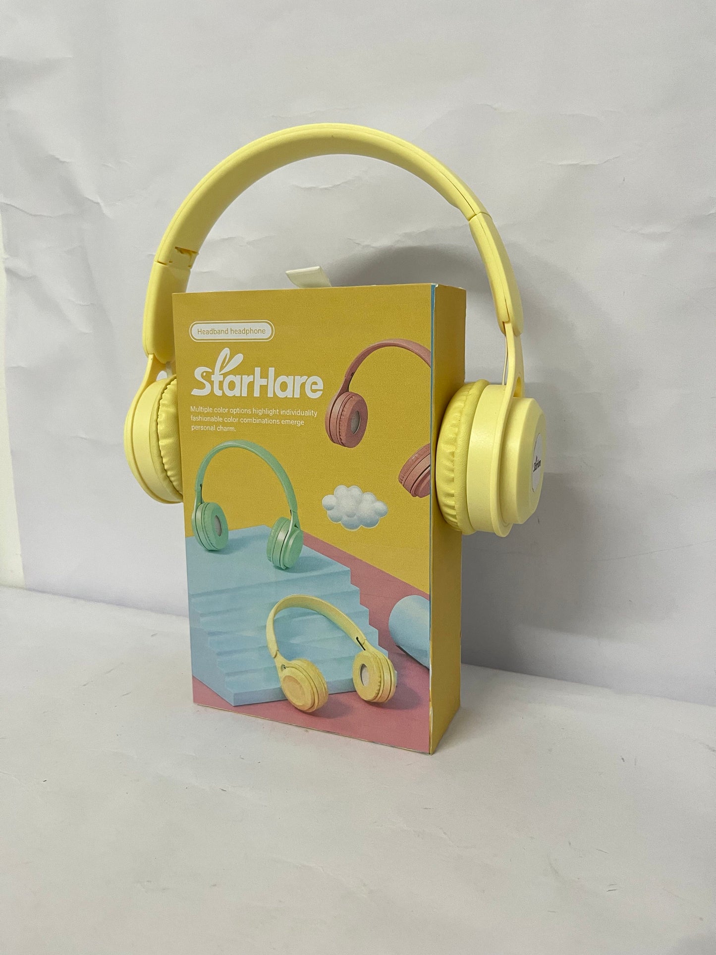 StarHare Upgraded Hybrid Noise Cancelling Headphones with Transparent Modes Wireless Bluetooth with Mic Deep Bass Soft-Earpads Hi-Fi Audio Comfortable Fit Long Playtime for Home Office Travel Over Ear Yellow