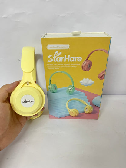 StarHare Upgraded Hybrid Noise Cancelling Headphones with Transparent Modes Wireless Bluetooth with Mic Deep Bass Soft-Earpads Hi-Fi Audio Comfortable Fit Long Playtime for Home Office Travel Over Ear Yellow