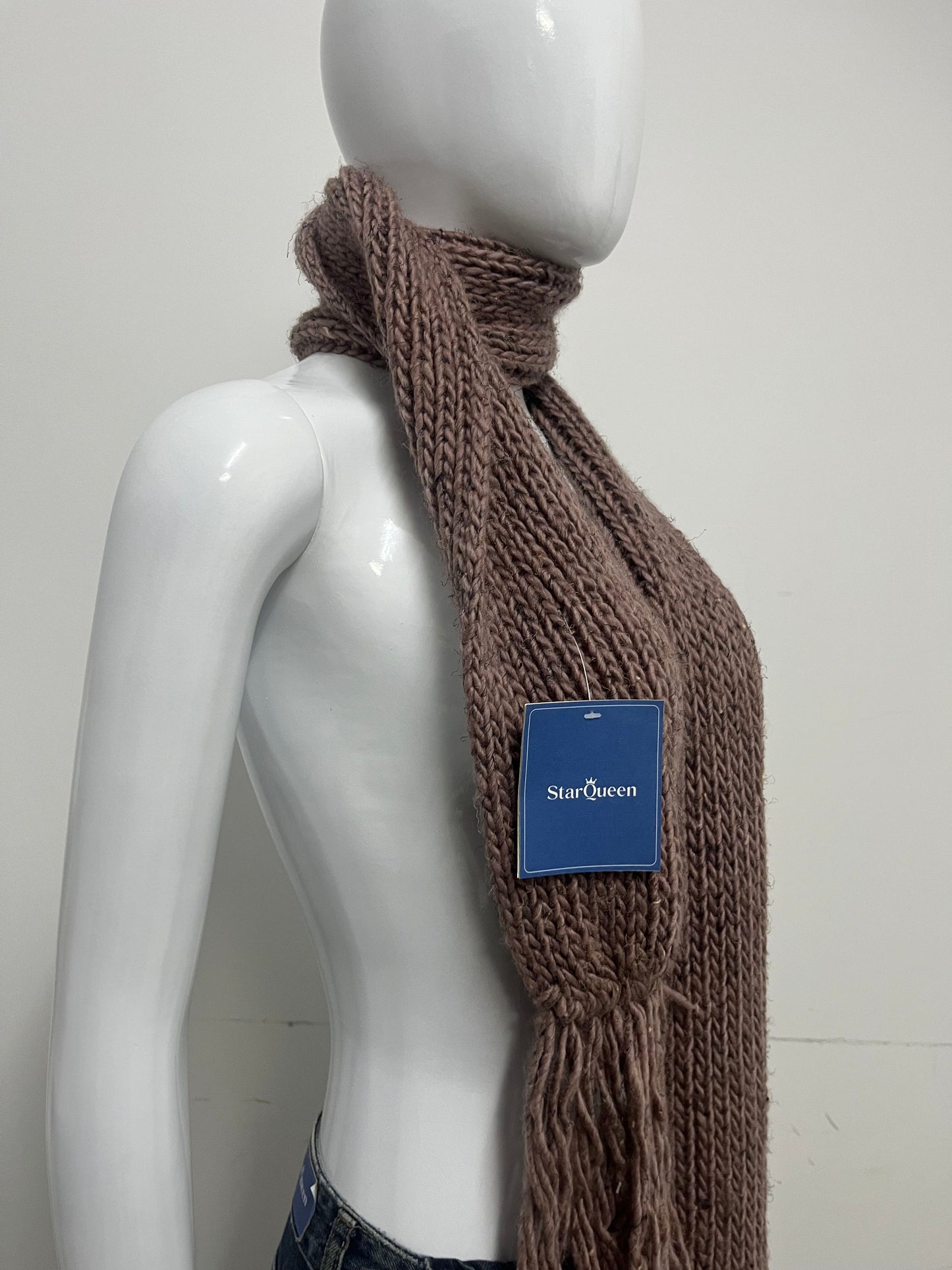 [StarQueen Scarfs]-Chunky Knit Scarf - Winter Warm Fringed