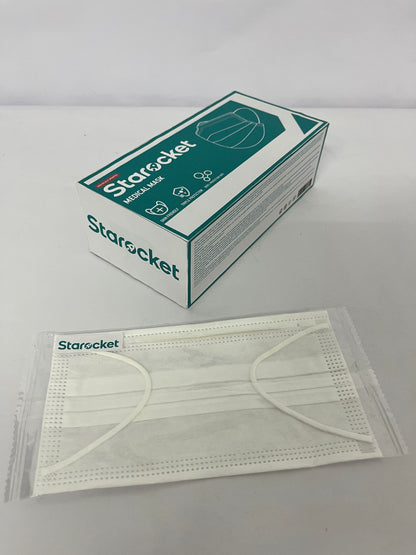 Starocket Disposable Face Mask 50 Pack Individually Packaged Wrapped Protection For Adults 3-layer Filter Safety Face Masks
