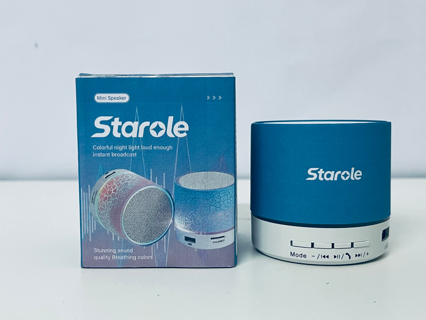 Starole Mini Bluetooth Speaker with Colorful Breathing Light, Stunning Sound Quality, Portable Wireless Speaker for Home & Outdoor, Your Perfect Audio & Ambiance Companion