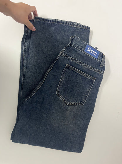 Startist Vintage Washed High-Waisted Straight-Leg Jeans - Create a Casual and Uninhibited Fashion Style