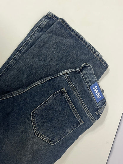 Startist Vintage Washed High-Waisted Straight-Leg Jeans - Create a Casual and Uninhibited Fashion Style