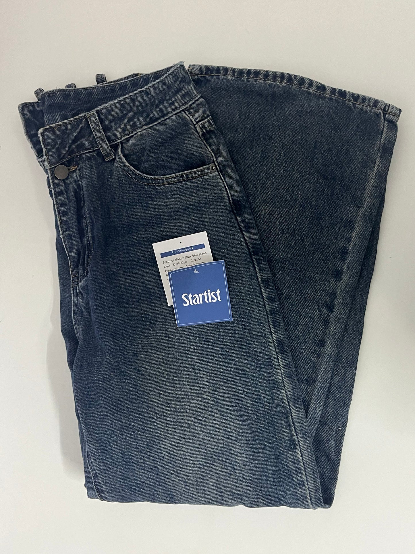 Startist Vintage Washed High-Waisted Straight-Leg Jeans - Create a Casual and Uninhibited Fashion Style