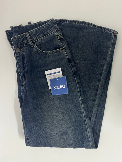 Startist Vintage Washed High-Waisted Straight-Leg Jeans - Create a Casual and Uninhibited Fashion Style