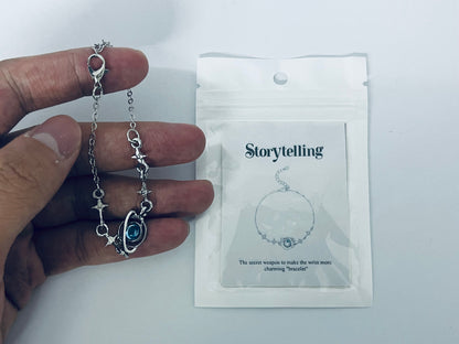Storytelling Bracelet for Women, Rhinestone Decor Birthstone Bracelets for Women Fine Jewelry Birthday Valentine‘s’ Day Gifts for Her Mom Wife, Chain