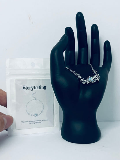 Storytelling Bracelet for Women, Rhinestone Decor Birthstone Bracelets for Women Fine Jewelry Birthday Valentine‘s’ Day Gifts for Her Mom Wife, Chain