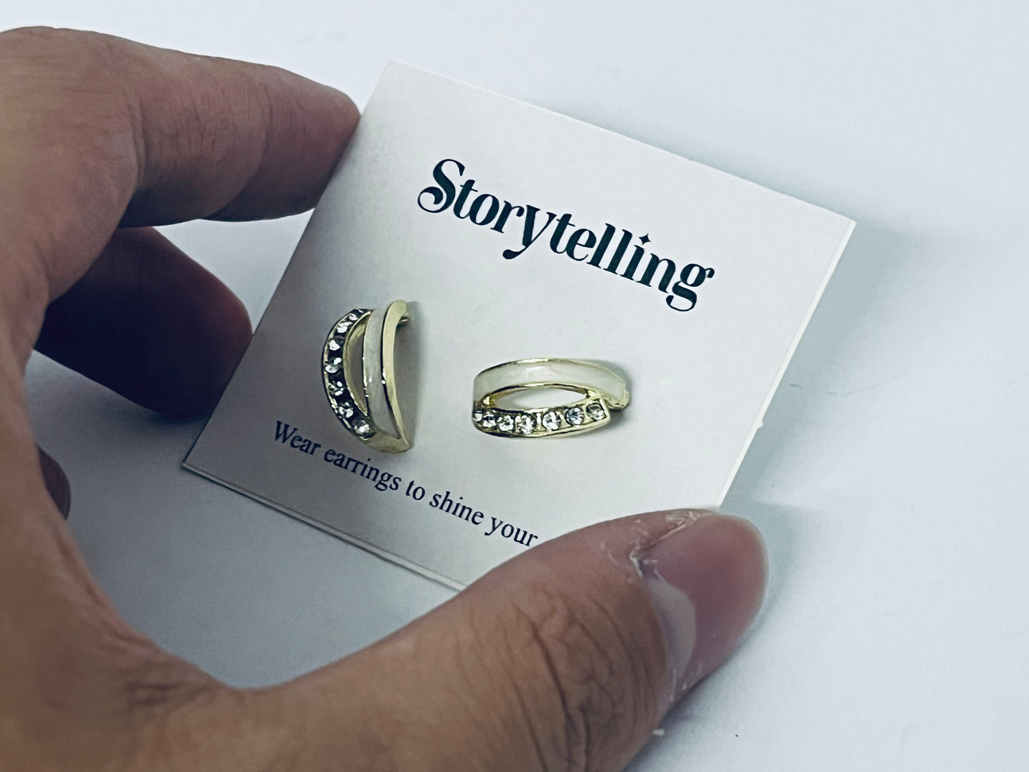 Storytelling Shiny Geometric  Lady Daily Wearable Earrings Women Dainty Fashion Jewelry Accessories Creative Gift