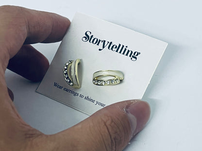 Storytelling Shiny Geometric  Lady Daily Wearable Earrings Women Dainty Fashion Jewelry Accessories Creative Gift