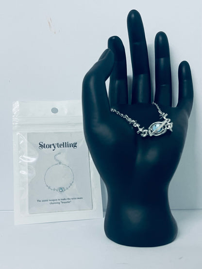 Storytelling Bracelet for Women, Rhinestone Decor Birthstone Bracelets for Women Fine Jewelry Birthday Valentine‘s’ Day Gifts for Her Mom Wife, Chain