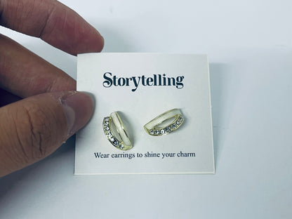 Storytelling Shiny Geometric  Lady Daily Wearable Earrings Women Dainty Fashion Jewelry Accessories Creative Gift