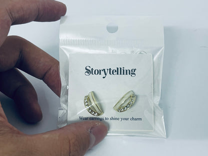 Storytelling Shiny Geometric  Lady Daily Wearable Earrings Women Dainty Fashion Jewelry Accessories Creative Gift