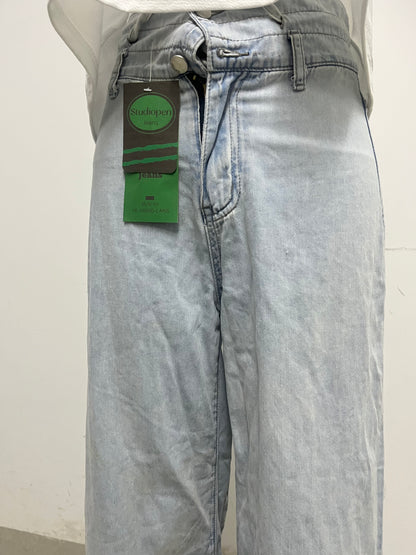 【Studiopen High-Waist Wide-Leg Jeans】—— Retro Style with Modern Comfort