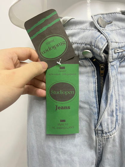 【Studiopen High-Waist Wide-Leg Jeans】—— Retro Style with Modern Comfort