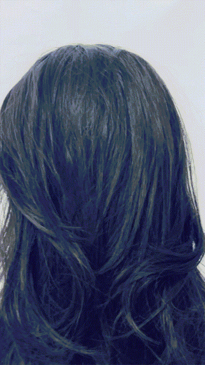StyleNova Long Wavy Black Layered Wig with Curtain Bangs for Women,Synthetic Layered Long Wavy Wig Butterfly Haircut with Thin Hair