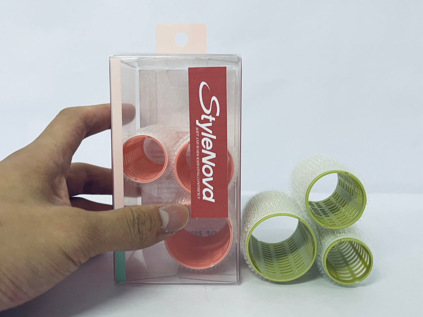 StyleNova Self grip hair roller set,Hair roller set 6 pcs,Salon hairdressing curlers,DIY Hair Styles, 3 Sizes Hair Rollers in 1 set