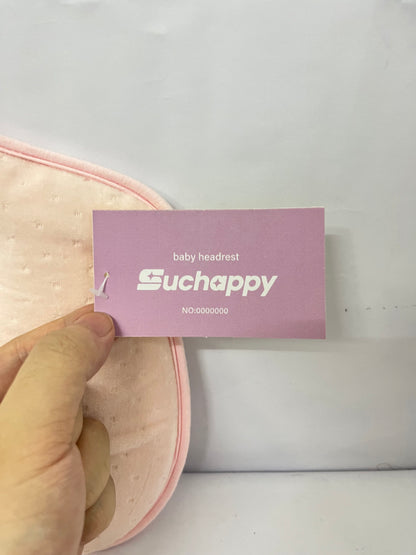Suchappy Memory Foam Baby Pillow for Newborn Flat Head Baby Pillow Machine-Washable Neck Support Prevent Flat Head 100% Cotton