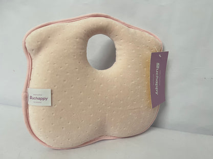 Suchappy Memory Foam Baby Pillow for Newborn Flat Head Baby Pillow Machine-Washable Neck Support Prevent Flat Head 100% Cotton