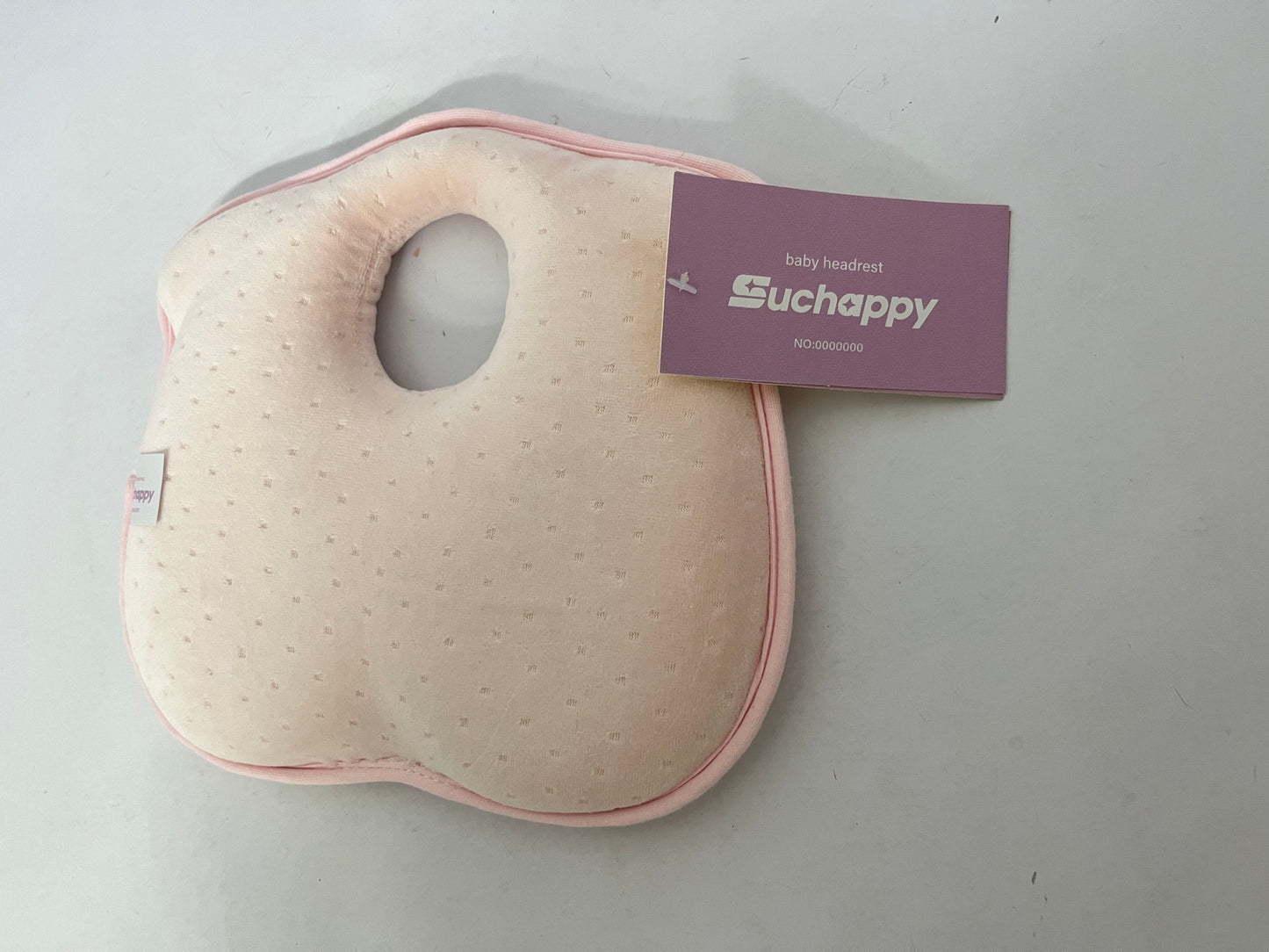Suchappy Memory Foam Baby Pillow for Newborn Flat Head Baby Pillow Machine-Washable Neck Support Prevent Flat Head 100% Cotton