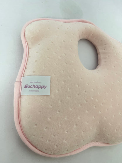 Suchappy Memory Foam Baby Pillow for Newborn Flat Head Baby Pillow Machine-Washable Neck Support Prevent Flat Head 100% Cotton