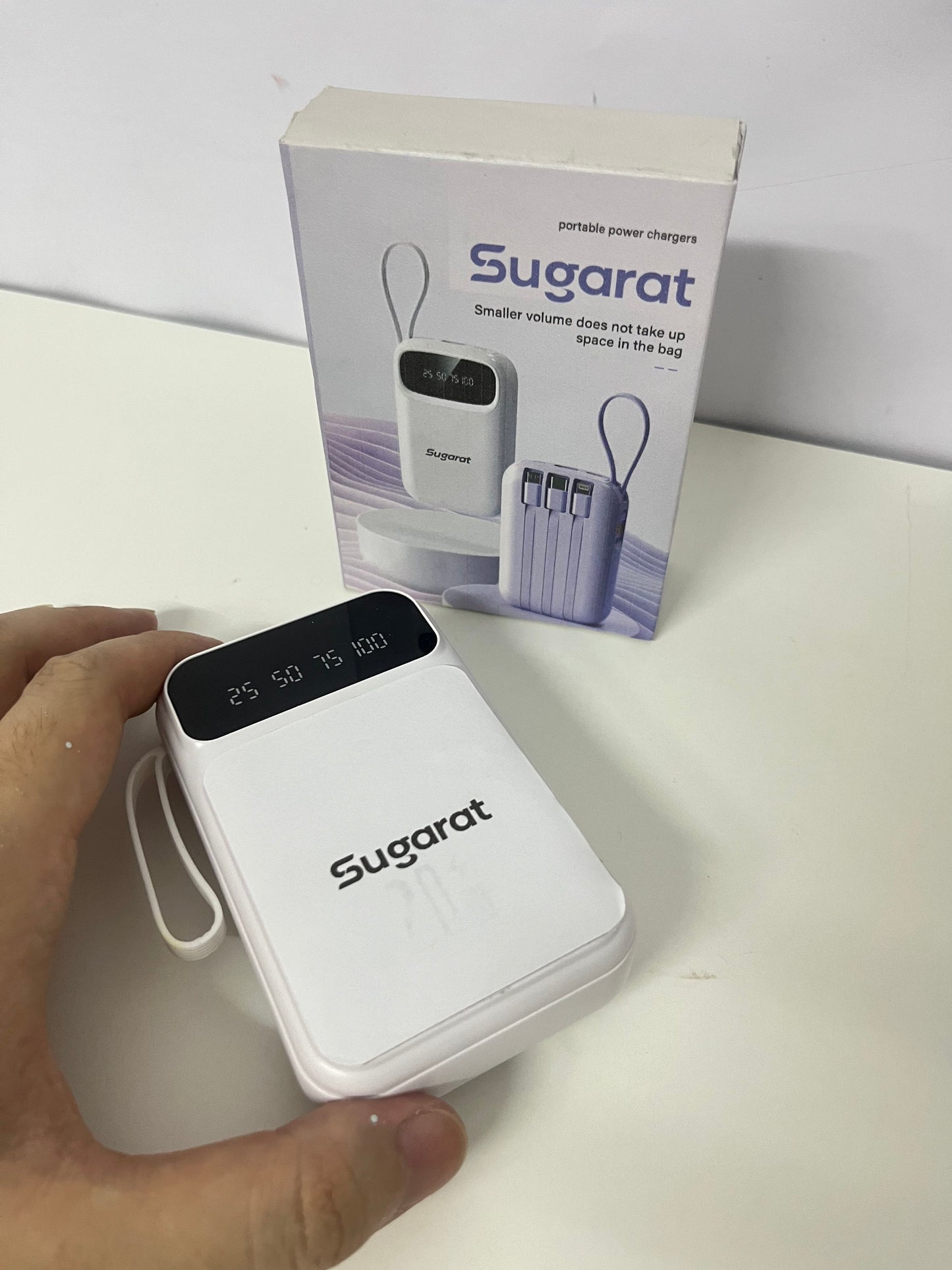 【Sugarat Compact Portable Power Charger】—— Space-Saving On-the-Go Charging Solution