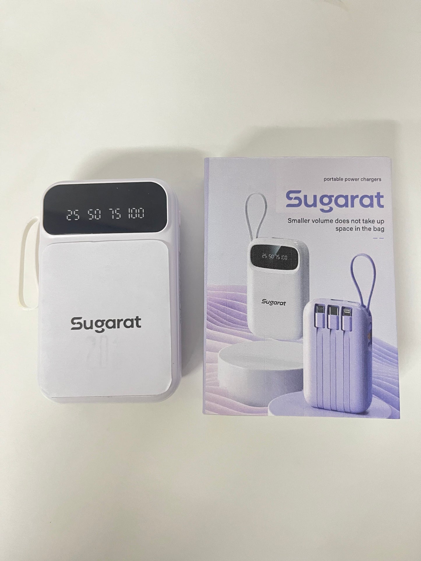 【Sugarat Compact Portable Power Charger】—— Space-Saving On-the-Go Charging Solution