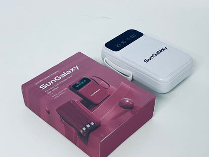 SunGalaxy Portable Power Bank with Built-in 4 Cables, Digital Display, Multi-Input & Output