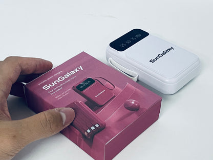 SunGalaxy Portable Power Bank with Built-in 4 Cables, Digital Display, Multi-Input & Output