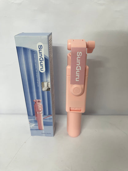 SunGuru Portable Folding Selfie Stick | Bluetooth Remote·Multi-angle Shooting·Stylish Appearance Your Selfie & Vlog Essential