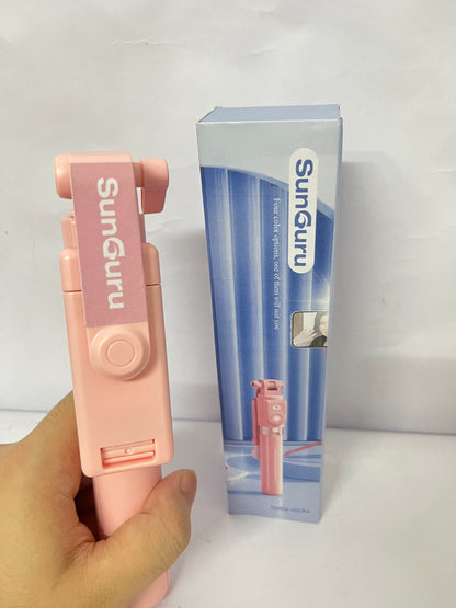 SunGuru Portable Folding Selfie Stick | Bluetooth Remote·Multi-angle Shooting·Stylish Appearance Your Selfie & Vlog Essential