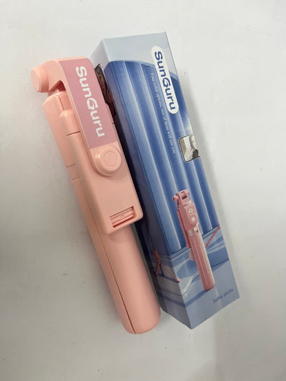 SunGuru Portable Folding Selfie Stick | Bluetooth Remote·Multi-angle Shooting·Stylish Appearance Your Selfie & Vlog Essential