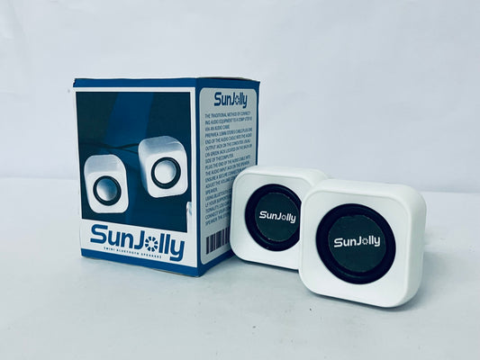 SunJolly 2 PCS Laptop Desktop Computer Mini Audio Wired Speaker Multimedia Subwoofer(D)