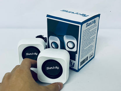 SunJolly 2 PCS Laptop Desktop Computer Mini Audio Wired Speaker Multimedia Subwoofer(D)
