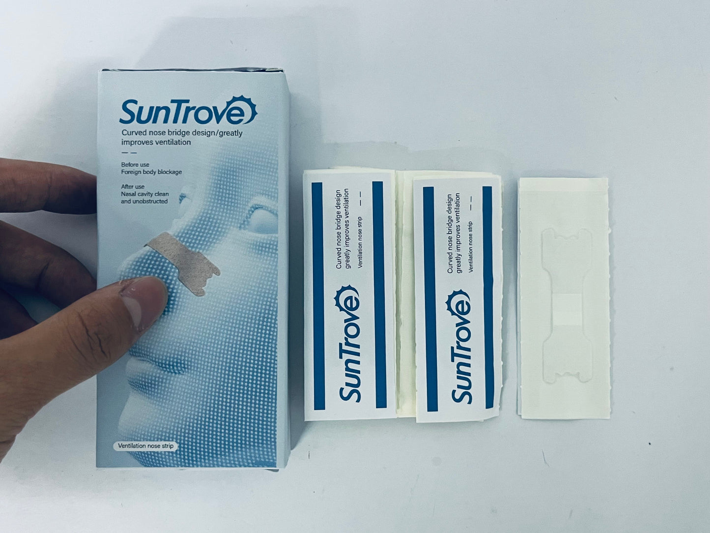 SunTrove Ventilation Nose Strips - Curved Nose Bridge Design for Improved Breathing