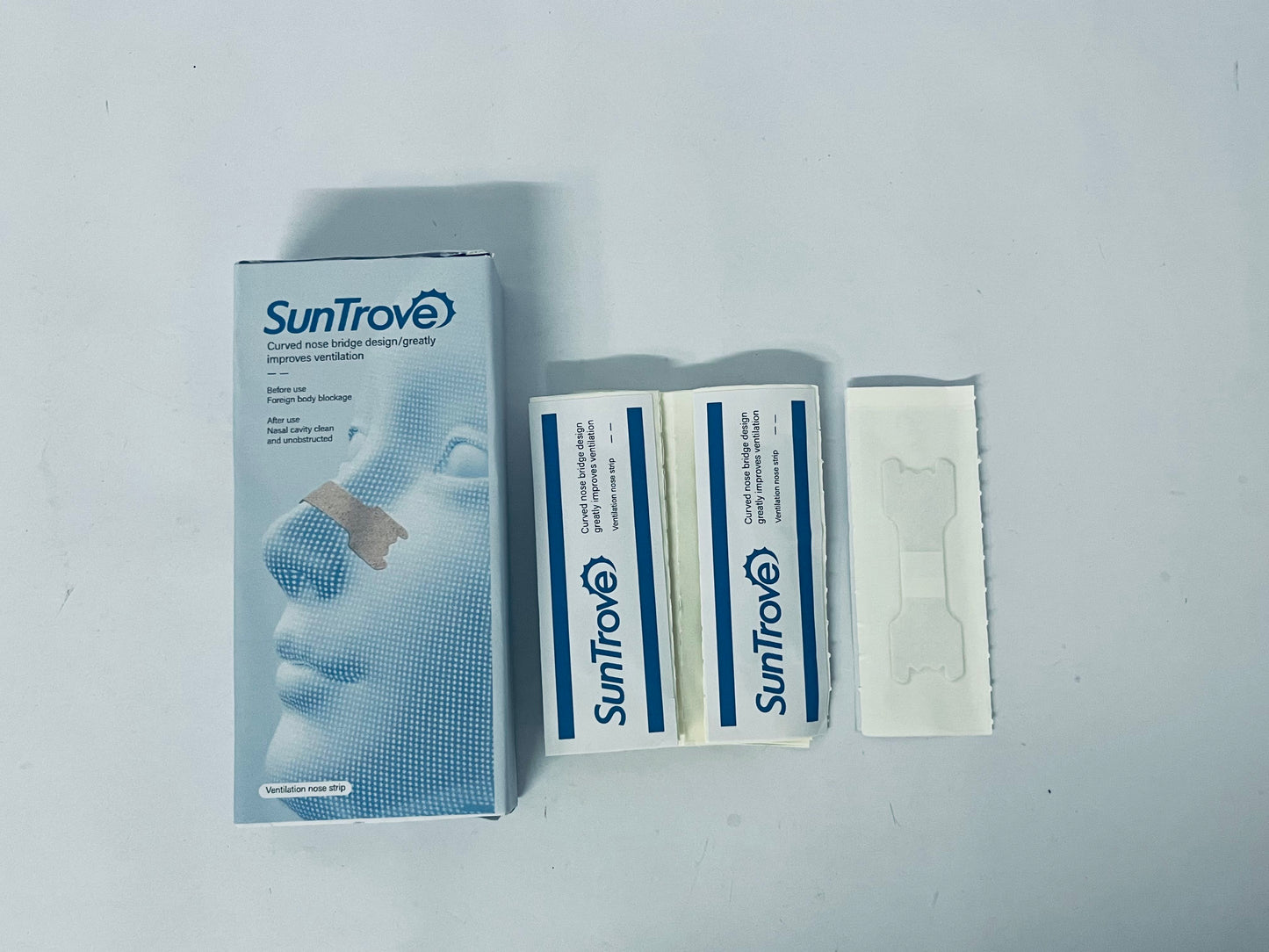 SunTrove Ventilation Nose Strips - Curved Nose Bridge Design for Improved Breathing