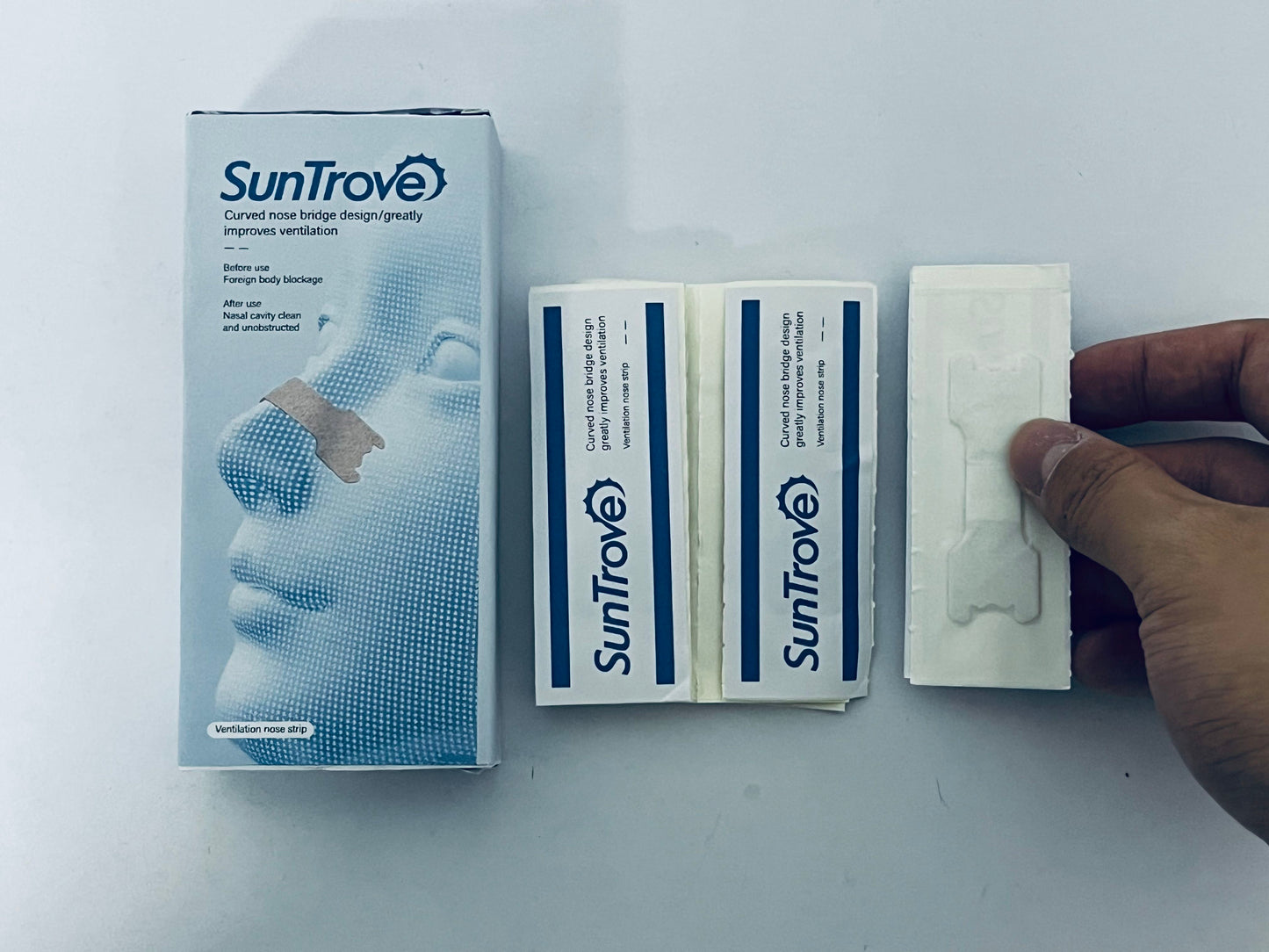 SunTrove Ventilation Nose Strips - Curved Nose Bridge Design for Improved Breathing