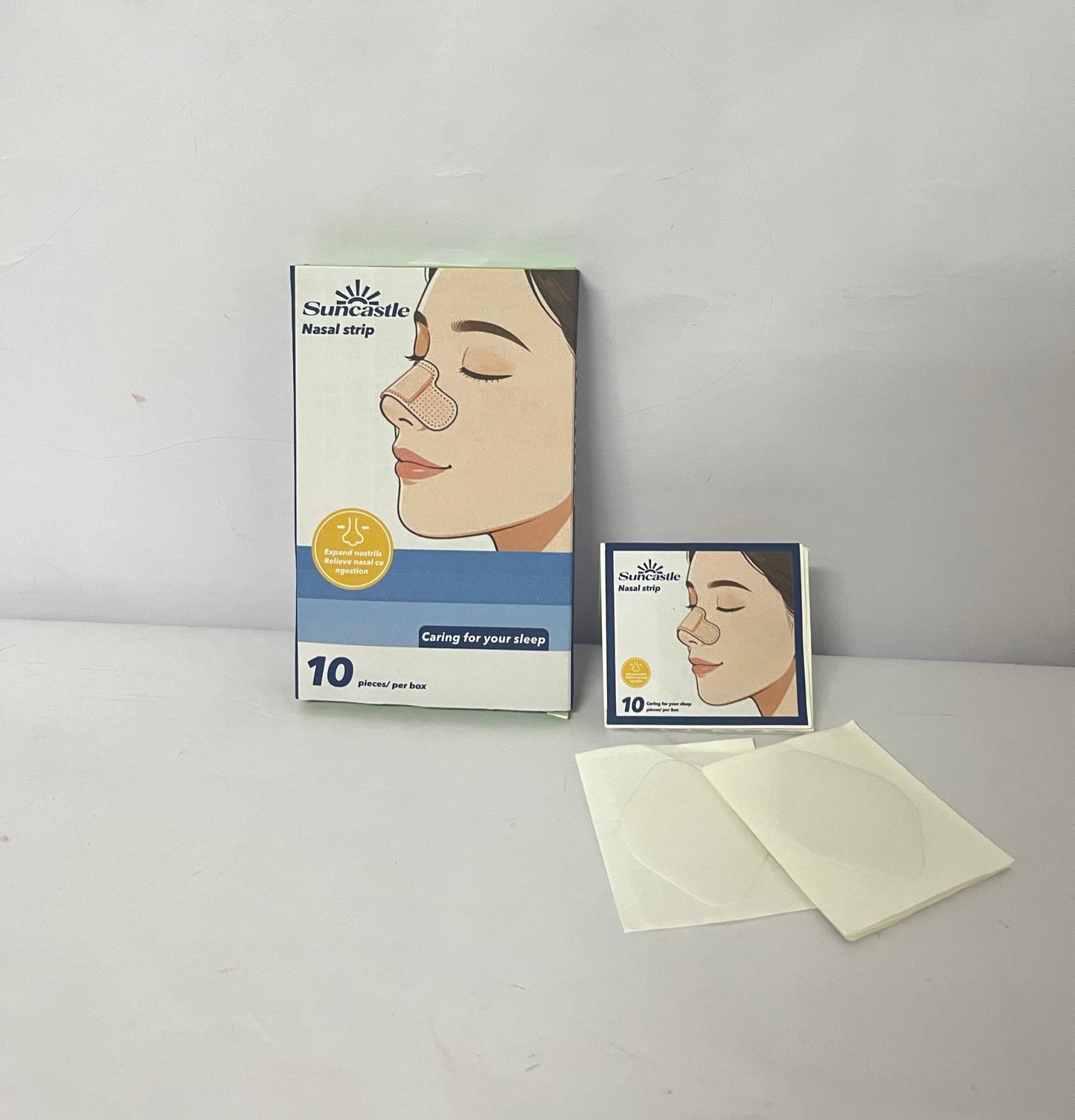 Suncastle Nasal Strips for Snoring ,Extra Strength Nose Strips for Breathing,Hypoallergenic Strong Nasal Strips Tape, Boost Oxygen Inhale, Improve Sleep Quality-Latex Free, Skin Safe Snoring Tape