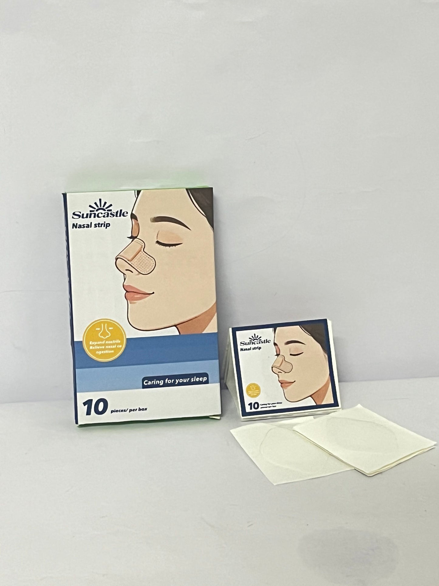Suncastle Nasal Strips for Snoring ,Extra Strength Nose Strips for Breathing,Hypoallergenic Strong Nasal Strips Tape, Boost Oxygen Inhale, Improve Sleep Quality-Latex Free, Skin Safe Snoring Tape