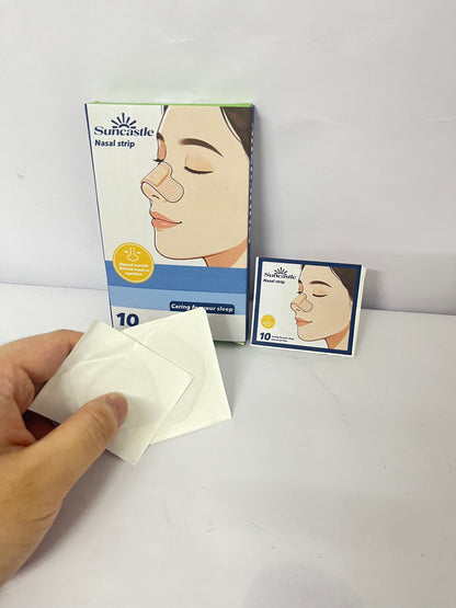 Suncastle Nasal Strips for Snoring ,Extra Strength Nose Strips for Breathing,Hypoallergenic Strong Nasal Strips Tape, Boost Oxygen Inhale, Improve Sleep Quality-Latex Free, Skin Safe Snoring Tape