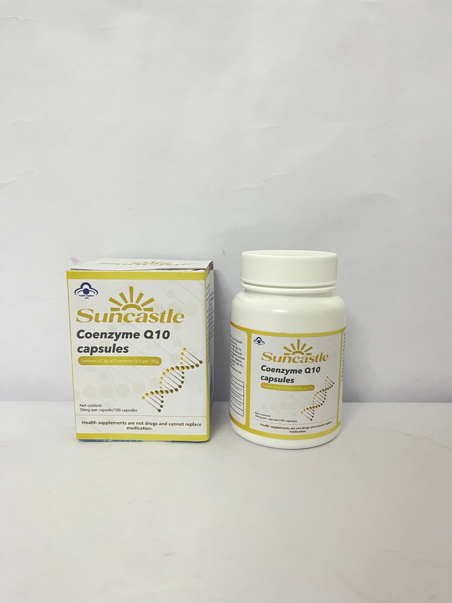 Suncastle Dietary food supplements Health Coenzyme Q10 CoQ10 as Ubiquinone, Hypoallergenic Formula,Superior Absorption