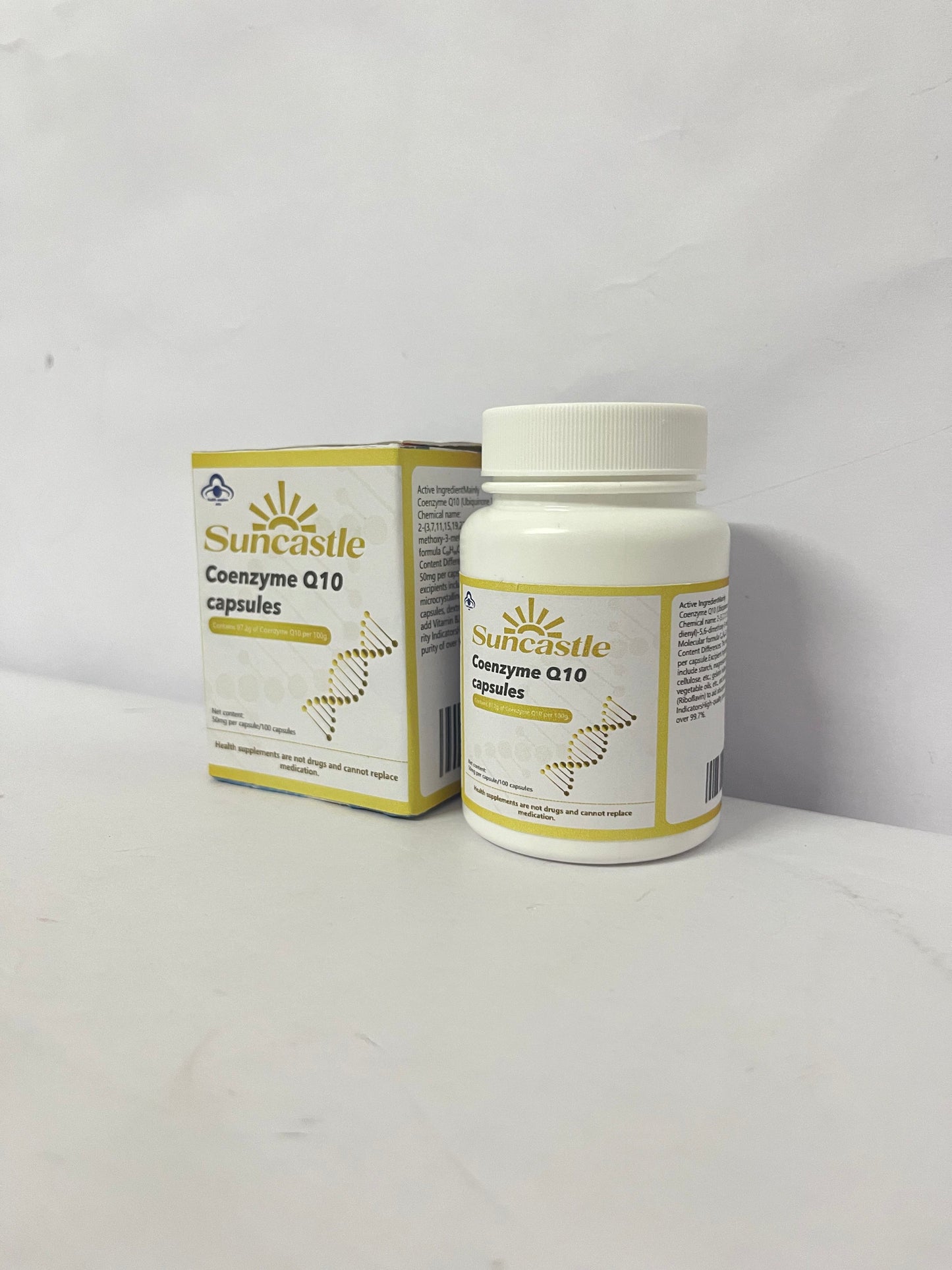 Suncastle Dietary food supplements Health Coenzyme Q10 CoQ10 as Ubiquinone, Hypoallergenic Formula,Superior Absorption
