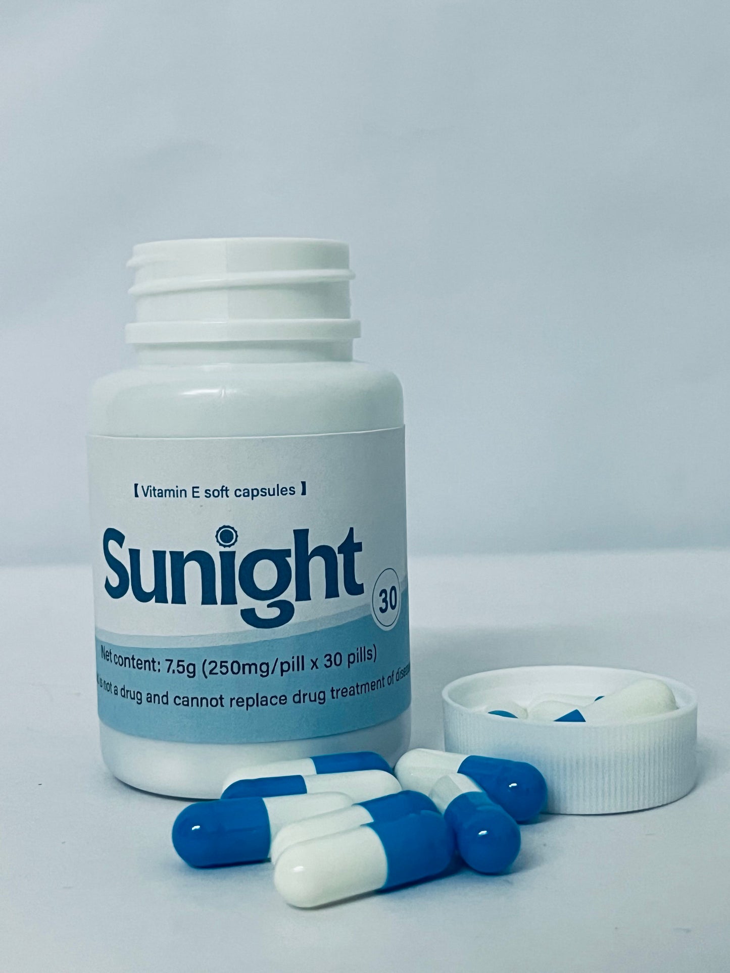Sunight Vitamin E Soft Capsules - 30 Pills for Immune & Skin Health (Vitamins Category)