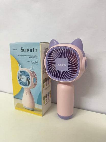 【Sunorth Cat Ear Handheld Mini Fan】—— Cute, Portable Cooling for Summer Days