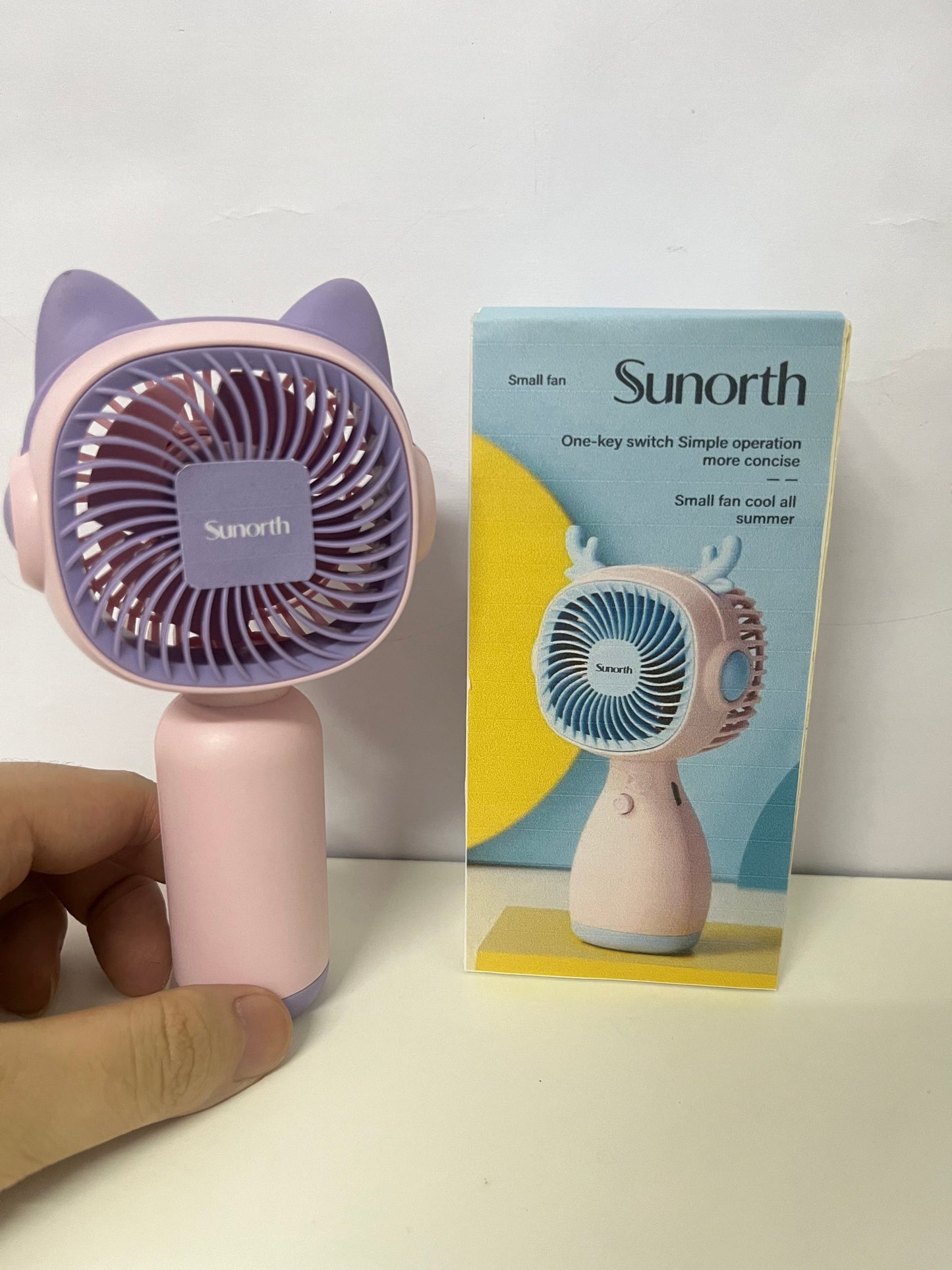 【Sunorth Cat Ear Handheld Mini Fan】—— Cute, Portable Cooling for Summer Days