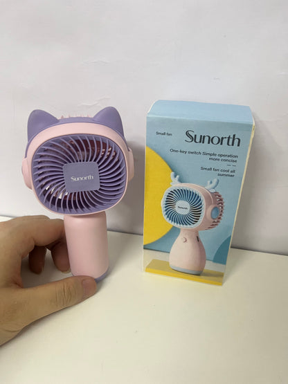 【Sunorth Cat Ear Handheld Mini Fan】—— Cute, Portable Cooling for Summer Days