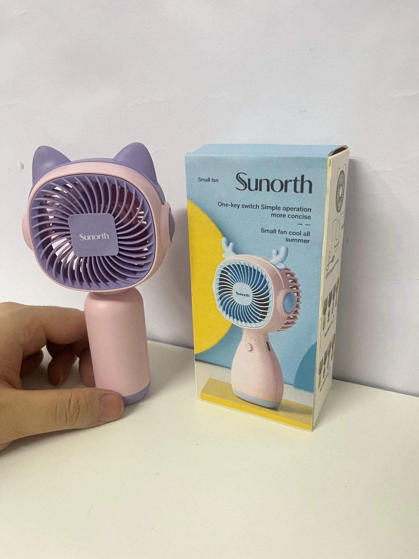 【Sunorth Cat Ear Handheld Mini Fan】—— Cute, Portable Cooling for Summer Days