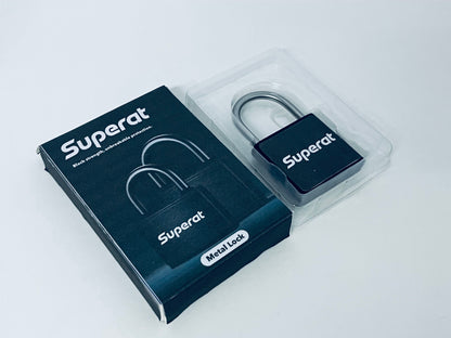 Superat Metal Padlock: Black Strength for Unbreakable Protection