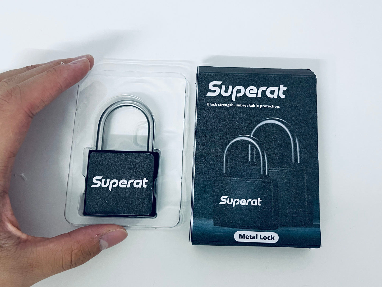 Superat Metal Padlock: Black Strength for Unbreakable Protection